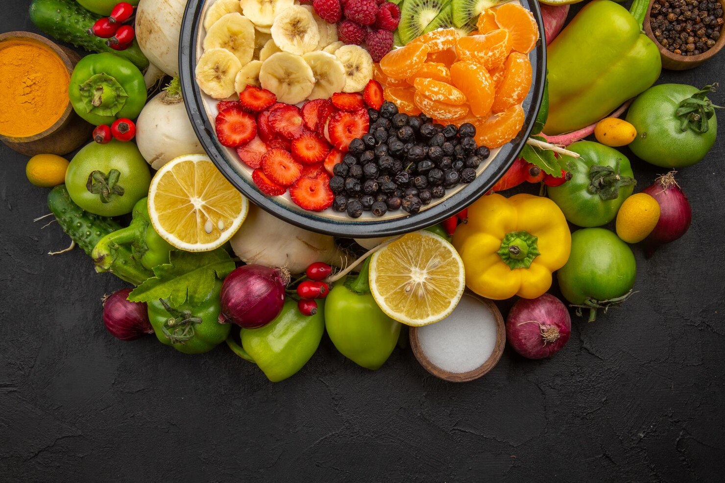 Alimentos coloridos ricos en nutrientes